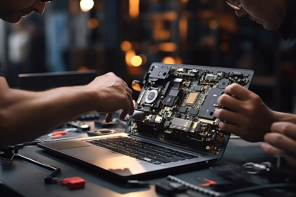 Laptop Screen with Code 1